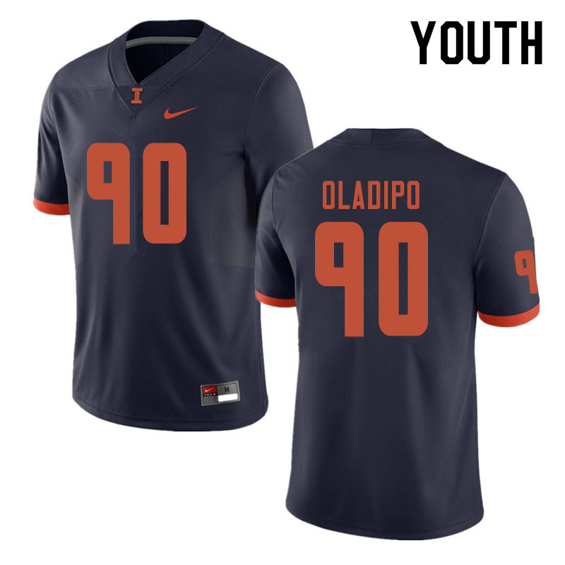 Youth #90 Lere Oladipo Illinois Fighting Illini College Football Jerseys Sale-Navy